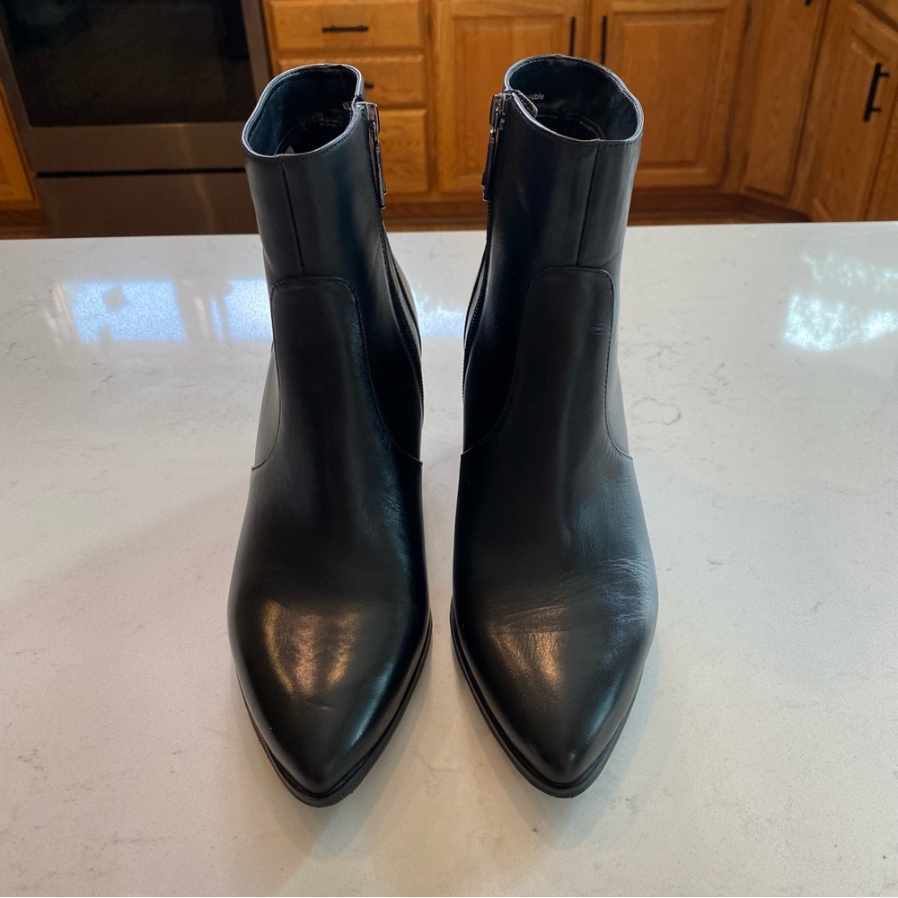 Blondo Black Leather Ankle Boots Waterproof